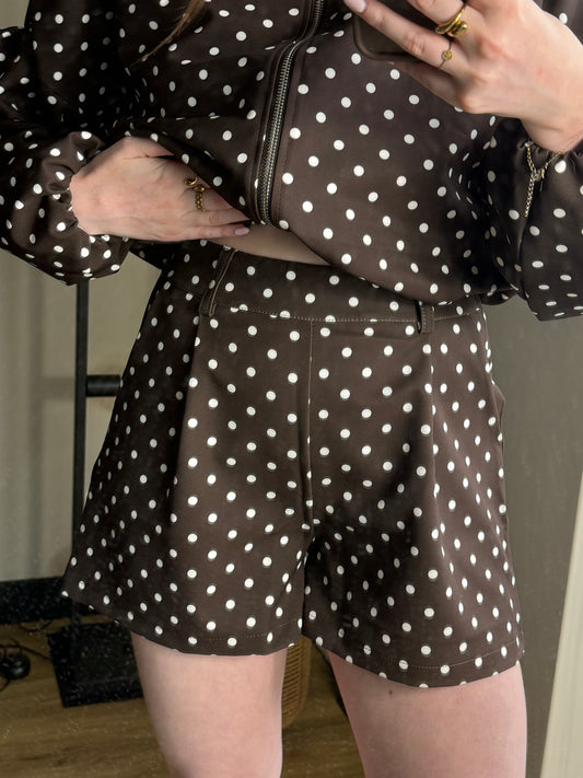 Polka Dot Short Brown