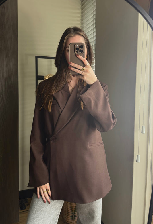 Mocha Chic Oversized Blazer
