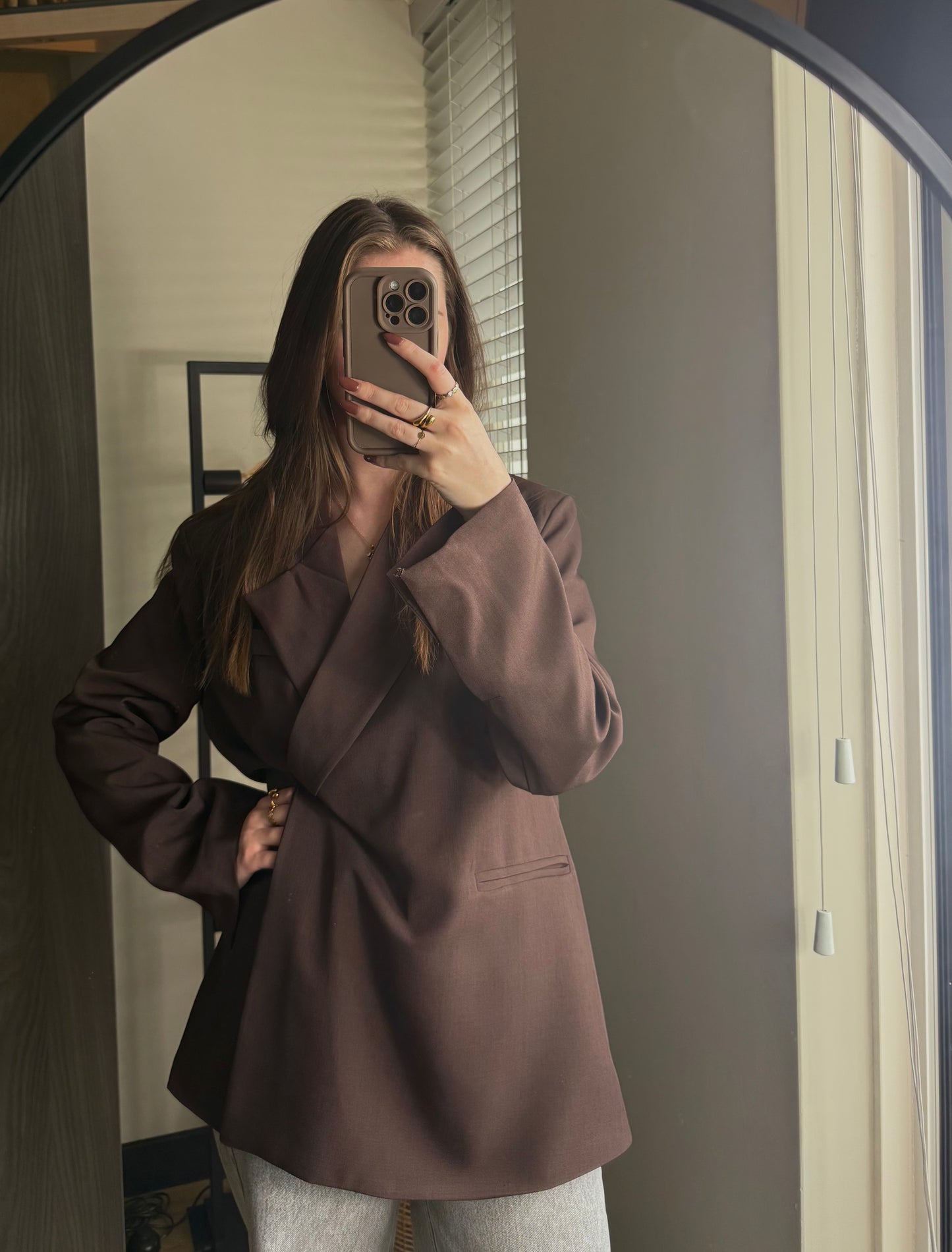 Mocha Chic Oversized Blazer