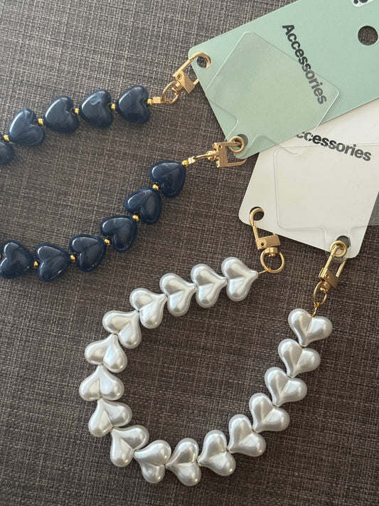 Phone Cord Heart White