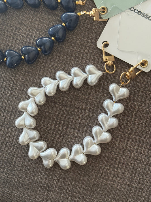 Phone Cord Heart White