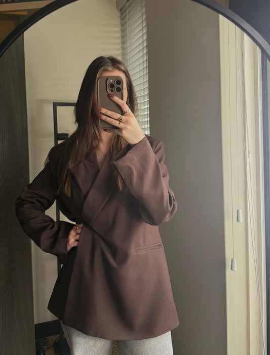 Mocha Chic Oversized Blazer